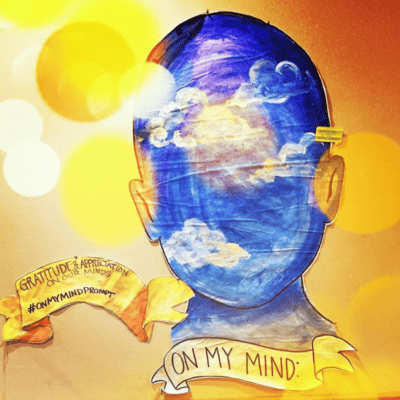 The “On My Mind Prompt” is one activity which program participants have been able to interpret hundreds of ways. Photo courtesy of Dr. Erin Partridge.